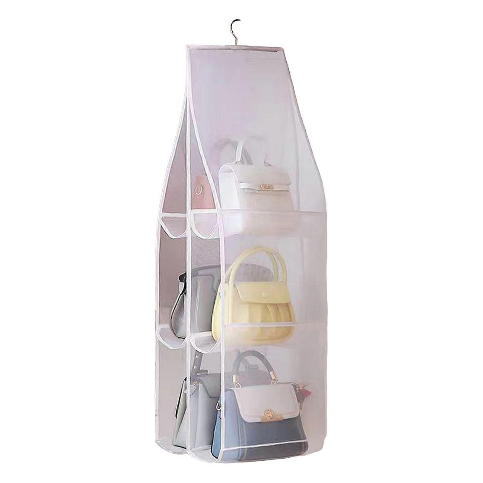 Qinghai Storage Bag Large Capacity Multiple Compartments Dust-proof Transparent Multi-Layer Design Closet Handbag Organizer