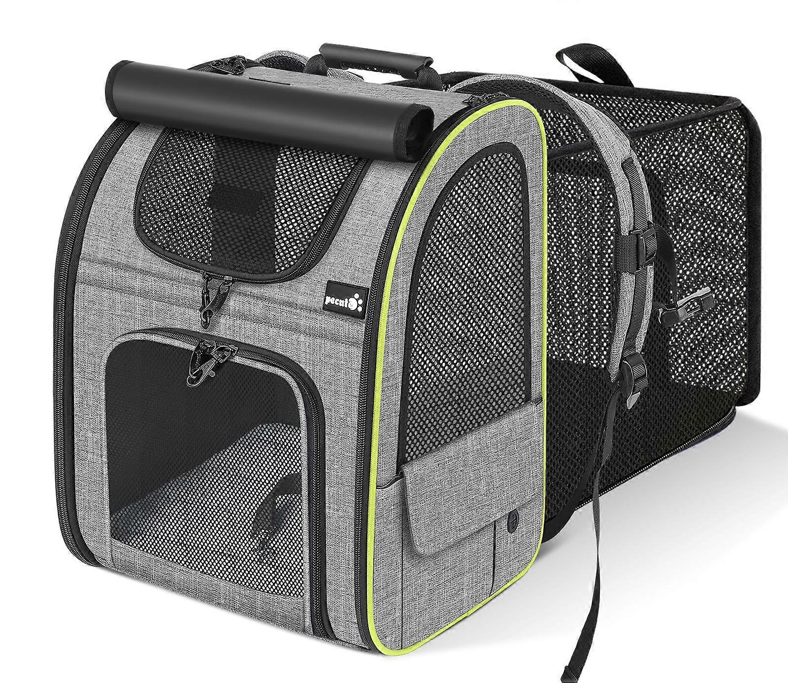 Cat Carrier Backpacks, Expandable Cat Backpack with Breathable Mesh and Shade Cover, Travel Size for Cats