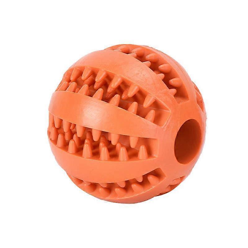 Pet Chew Ball Toy Interactive TPR Puzzle Treat Dispenser Nontoxic Bite-Resistant Tooth-Shaped Slow Feeder Training