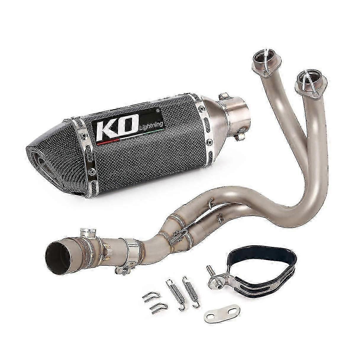 Til Kawasaki Z650 Ninja 650 Versys 650 Z650RS motorcykel udstødningssystem Front Connect Link Pipe 51mm lyddæmper flugt