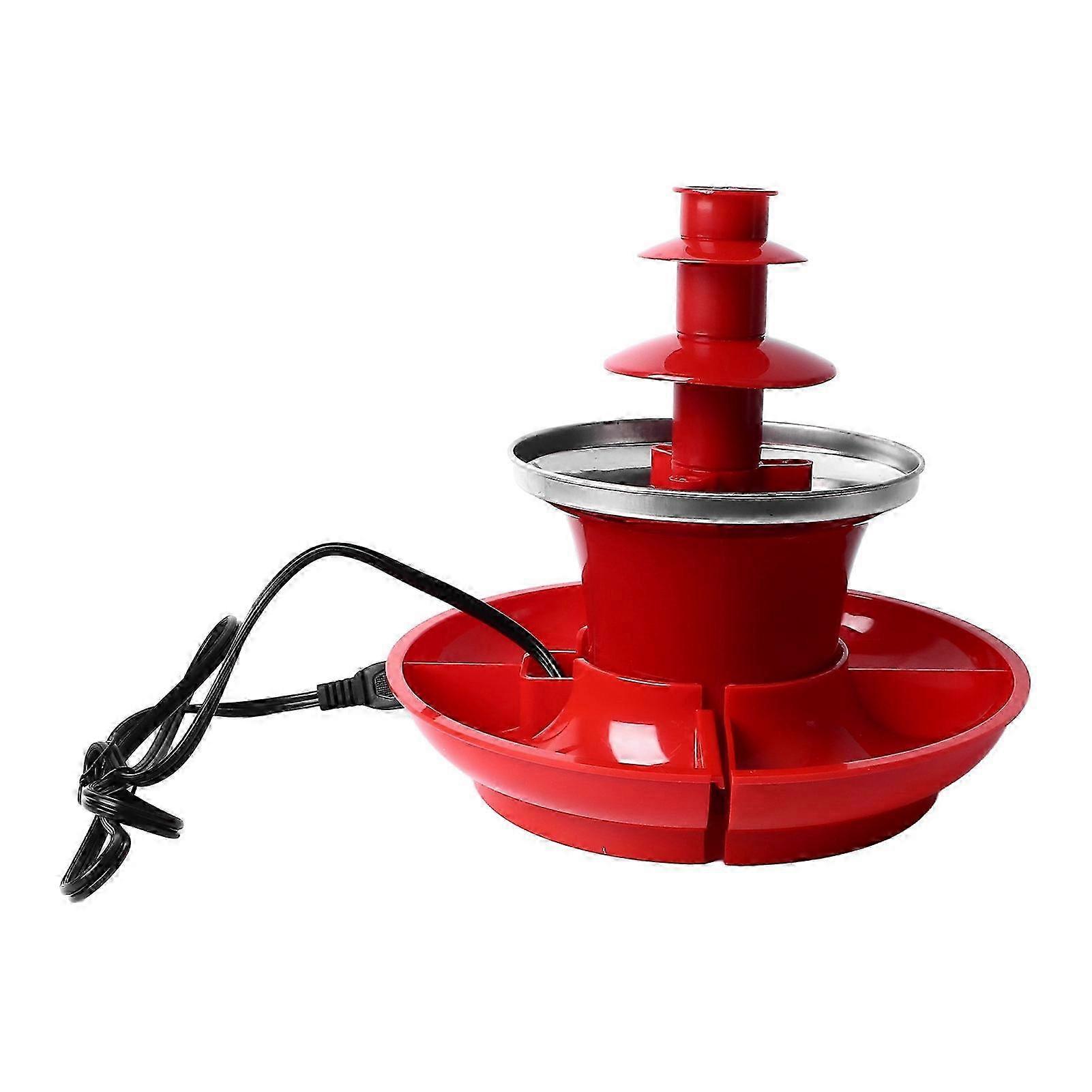 3 Tier Electric Chocolate Fondue Fountain Machine for Parties Dip Strawberries Apple Wedges Vegetables 17 Ounce f74