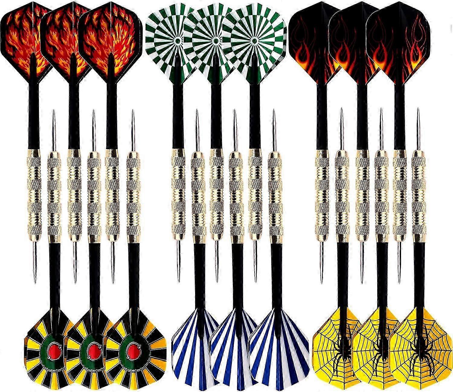 Steel Tip Dart Set, Professional Darts Metal Tips, Metal Darts for Darts, 18 Pieces