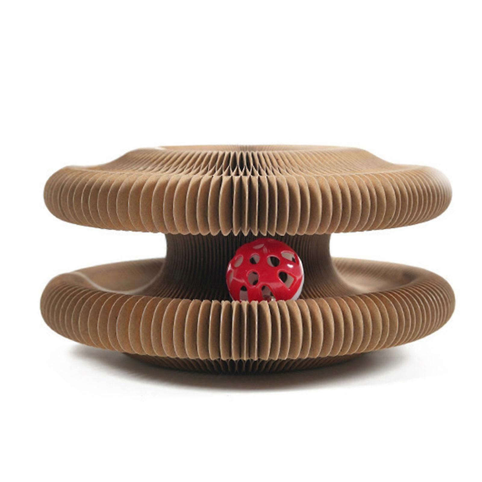 Accordion Cat Scratch Board Multifunctional Folding Shape Interative Cat Toy for Small Medium Pets