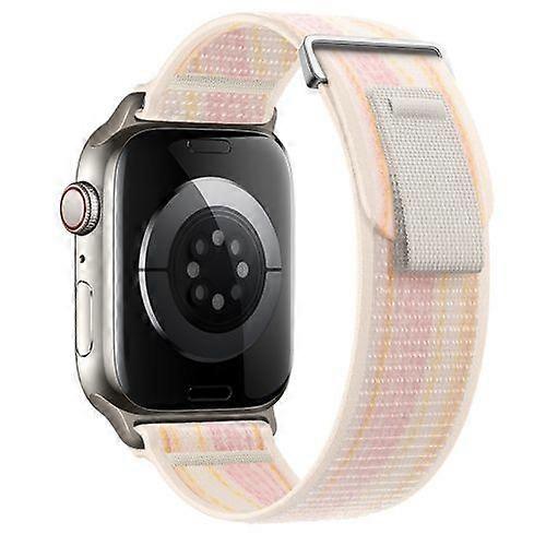 For Apple Watch SE 2023 44mm Dual-Section Loop Nylon Watch Band