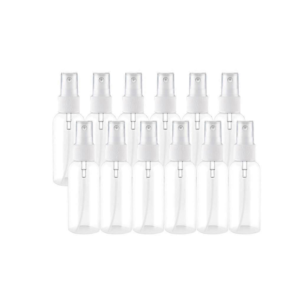 12pcs Spray Bottles, Clear Empty Fine Mist Plastic Mini Travel Bottle Set, Small Refillable Liquid Containers