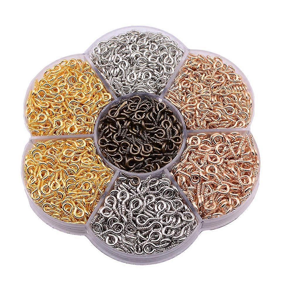 Iron Self Tapping Screw Eyes Thread Eye Bolt Ring Hook Kits Different Colors W/ Box