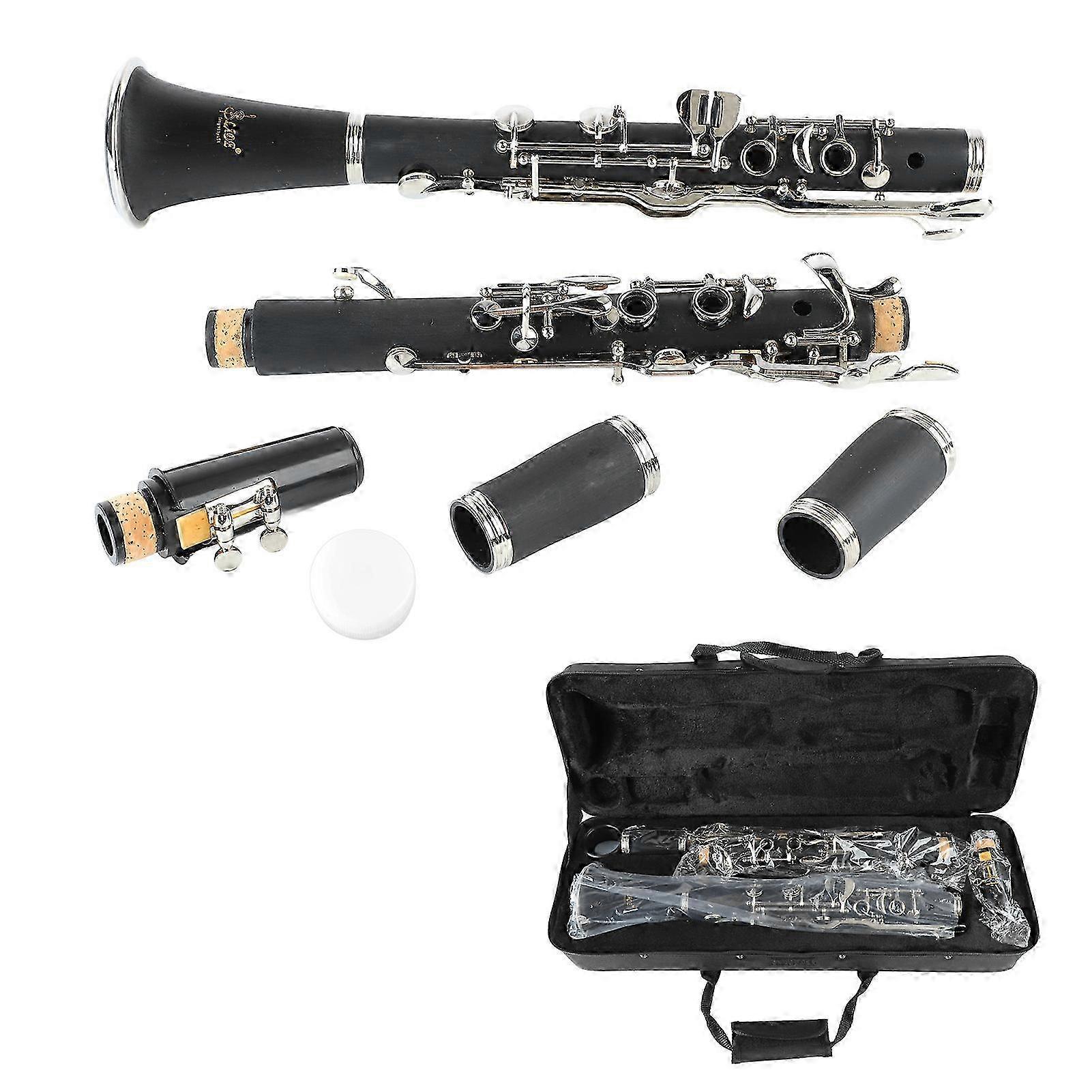 17 Key G Tone Clarinet Engineering Plastic Tube Body Flat Clarinet for Performance Music Class