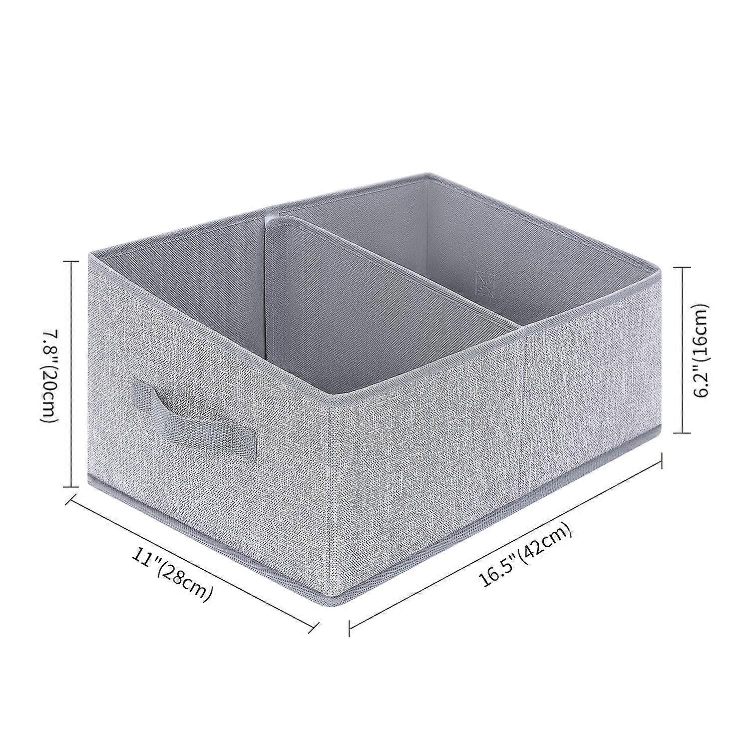 Fabric Baskets, Foldable, Natural Cotton Linen, Multipurpose Storage