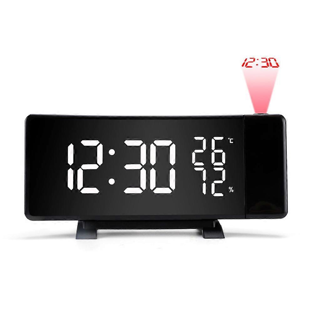 Digital Radio Alarm Clock - Projection Alarm Clock - 7 Buttons - 2 Alarms - Automatic Dimmer - 15 FM Radio Memory