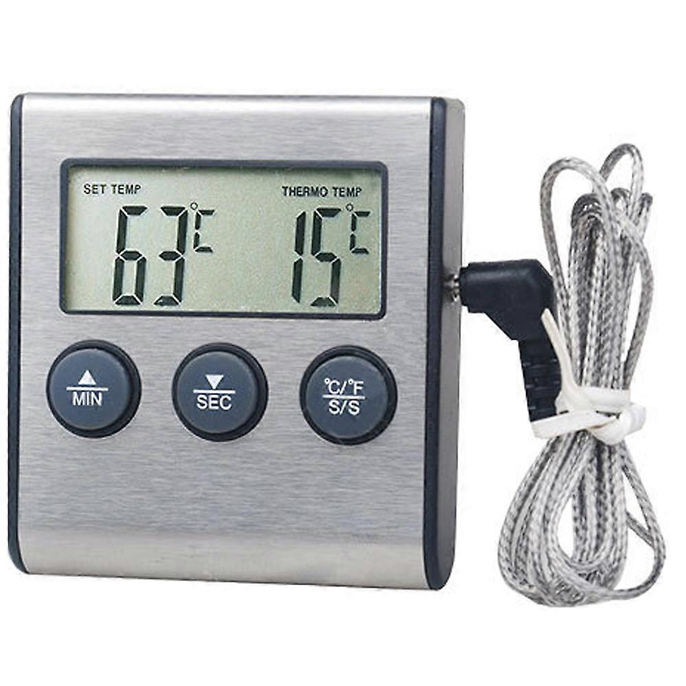Smart Oven Thermometer With Magnet, Countdown Timer, Precise Cooking Alerts