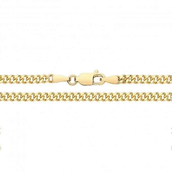 9ct Yellow Gold Semi Solid Close Curb Chain CH281