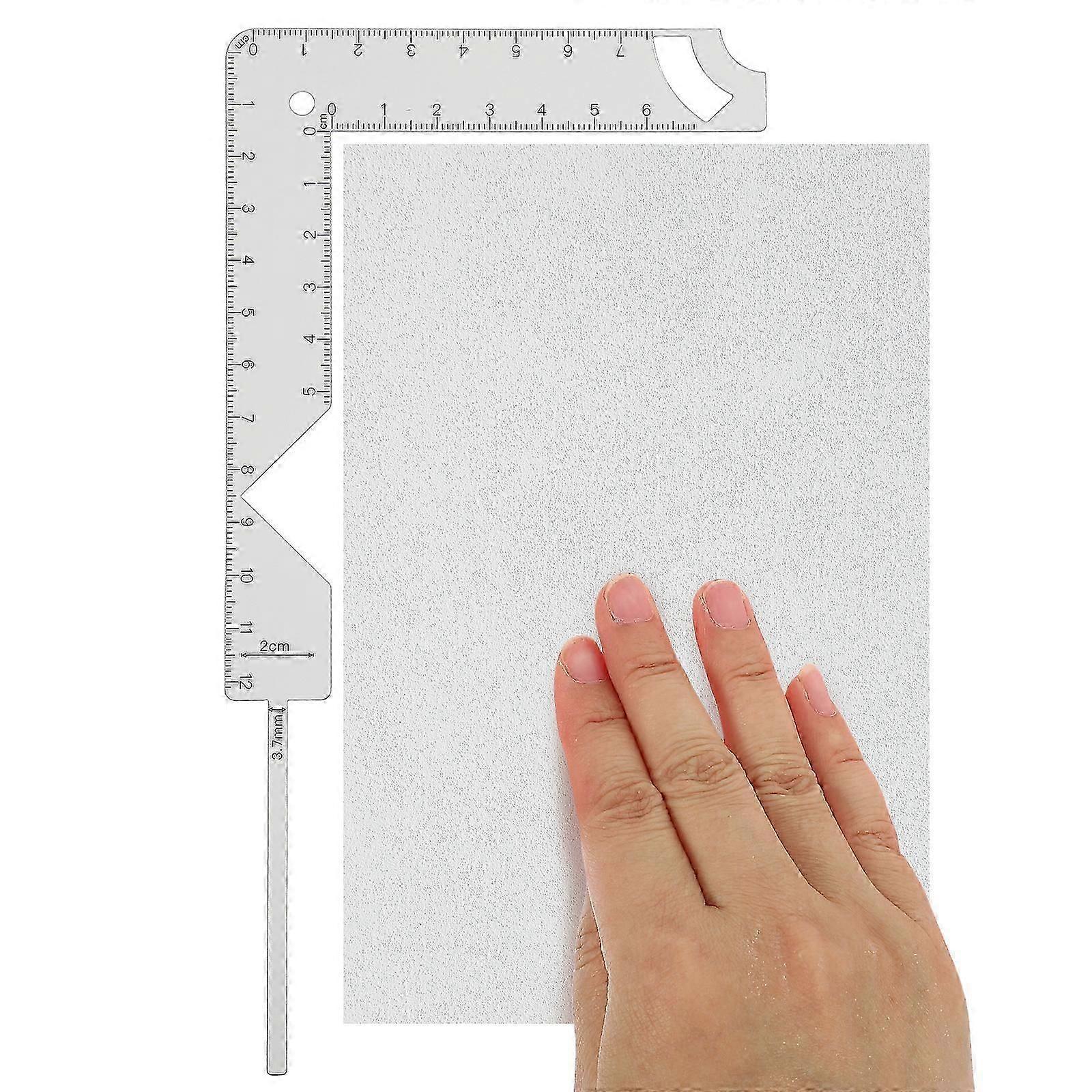 Bookbinding Positioning Ruler - 5-in-1 Metal Guide for Book Cover Making & Scrapbooking