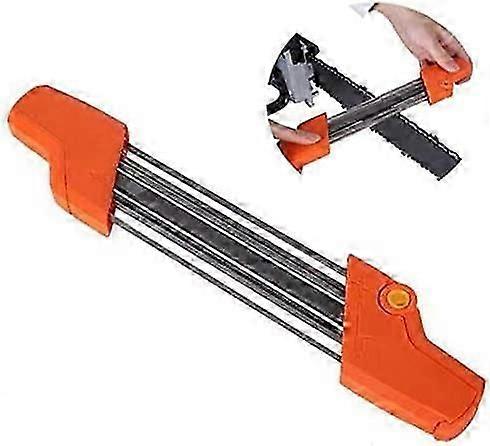 Chainsaw Chain Sharpener,Easy File 2 In 1 Practical Bearing Steel Chainsaw Chain Sharpener 5/32P 4.8mm Chain Grinding Tool Fast Sharpen Grind Fits