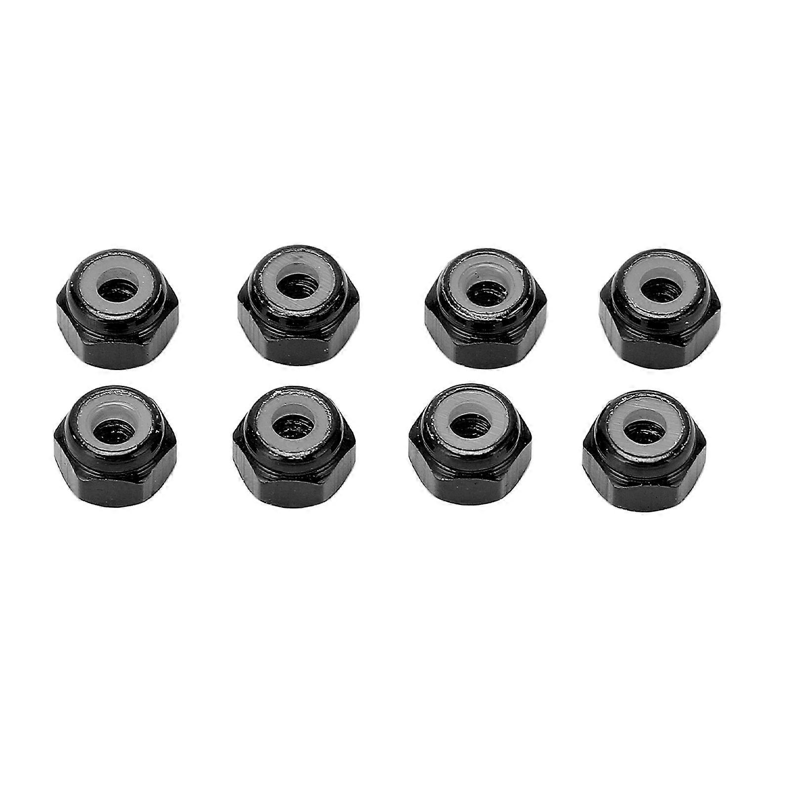 8pcs Aluminum Alloy Lock Nut Nylon Lining M2 Hex Locking Nut for Axial Scx24 1/24 RC Models
