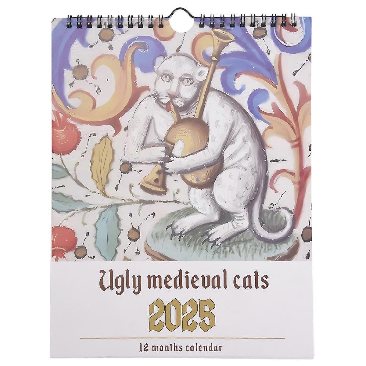 Medieval Cat Calendar 2025 Strange Medieval Cats Wall Calendar