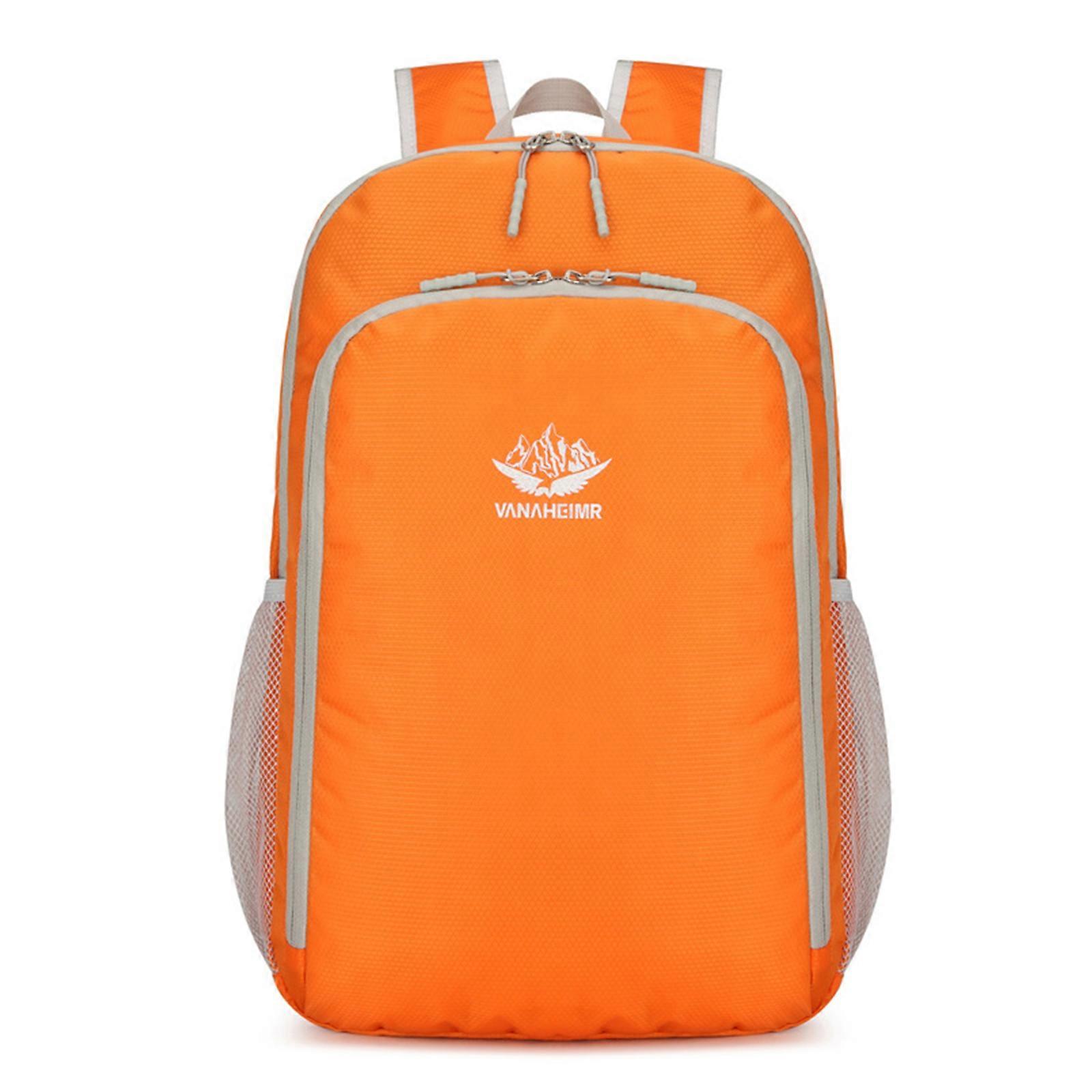 Lightweight Daypack Splashproof Backpack for Camping Hiking Climbing Riding Women Men Foldable Pack Travel Daypack  Orange