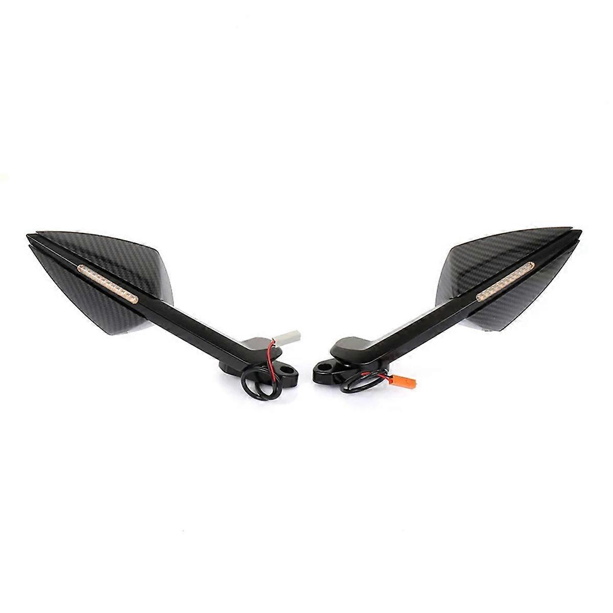 Motorcycle Rearview Mirrors With Turn Signals LED for Kawasaki