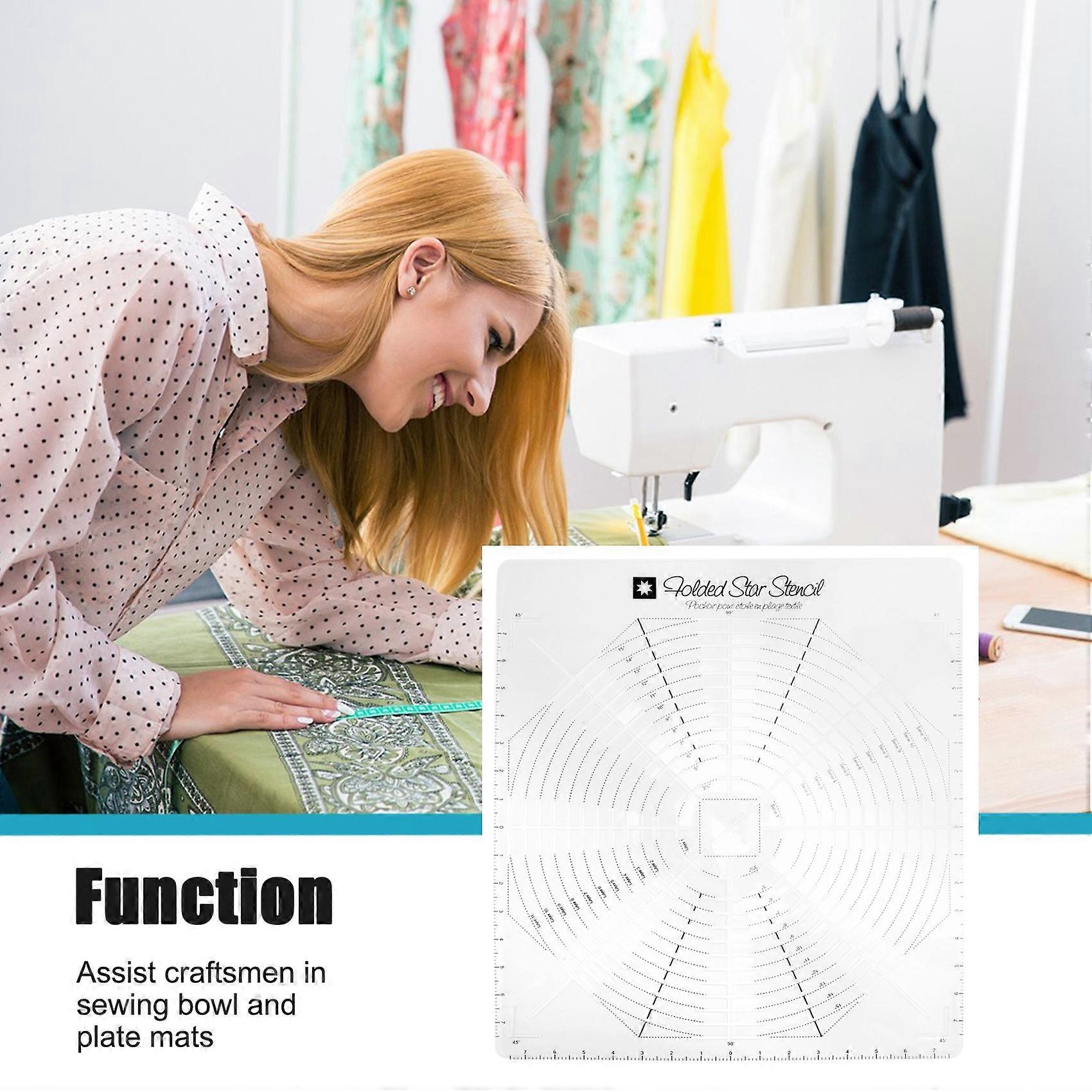 Folded Star Guide Template for Fabric
