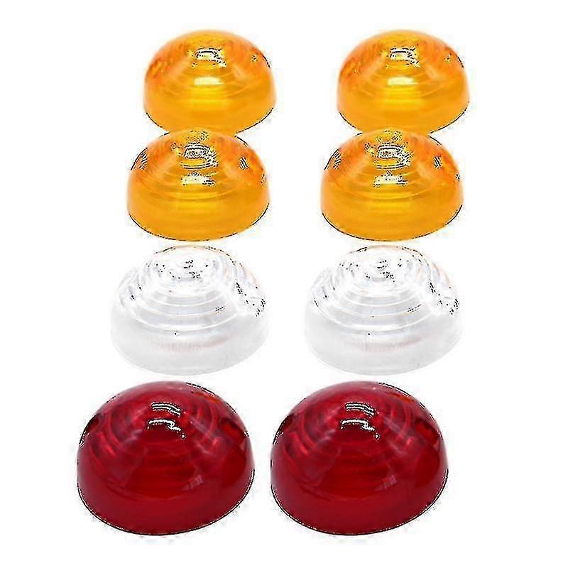 8 Pcs Tail Light Lens Kit Indicator Side Lamp Replacement For Land Rover Series 3 All Models Defender 1995 Front All Models