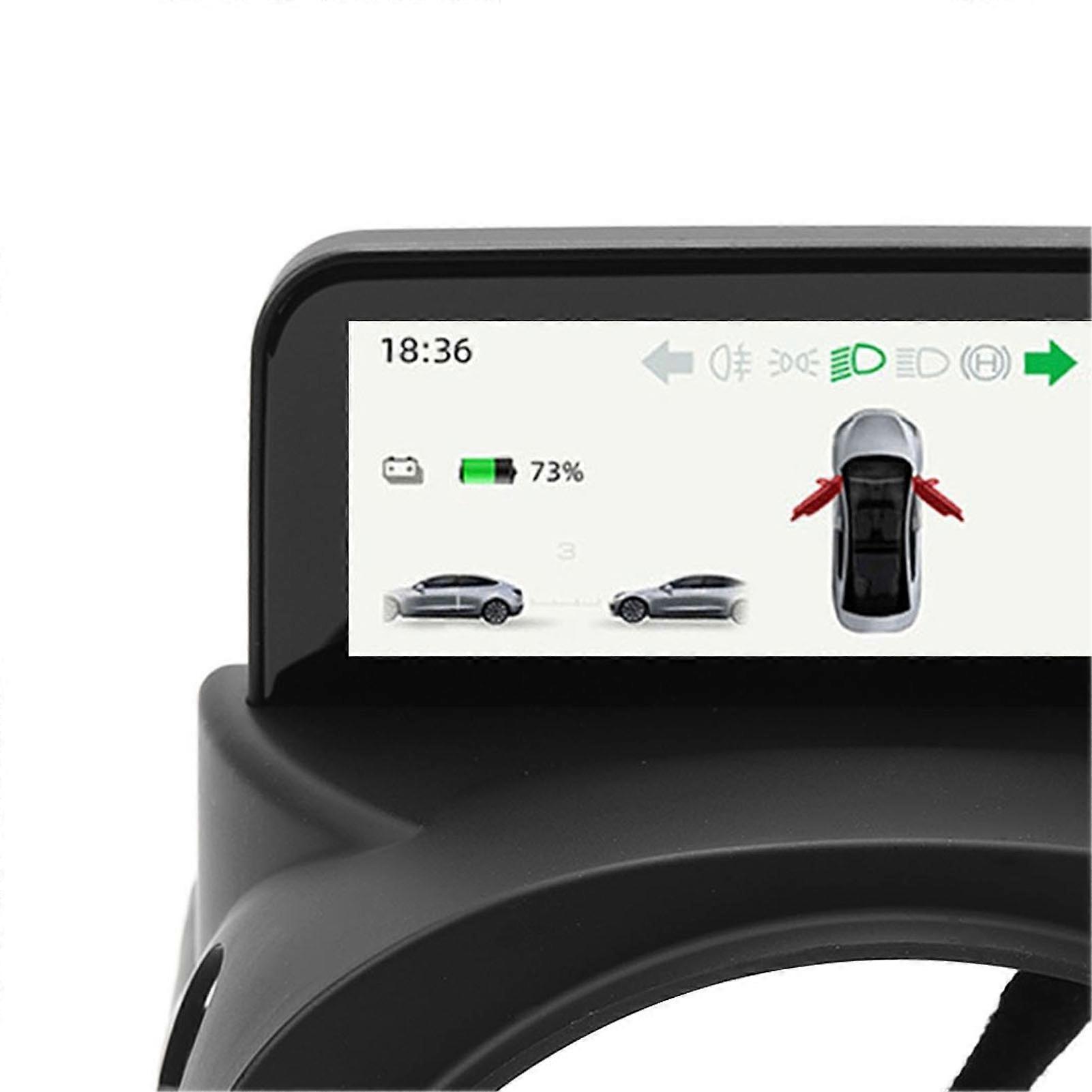 BOROCO 4.6in Car HUD Screen LCD Speedometer Screen Digital Dashboard Display Replacement For 3 Y (Intel Atom)