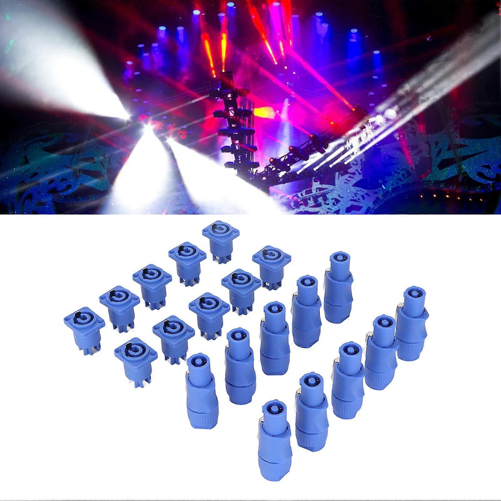 10 Sets 3 Pin Power Connector Professional Stage Light Power Cable Plug for LED Large Screen Speaker 250V 20A