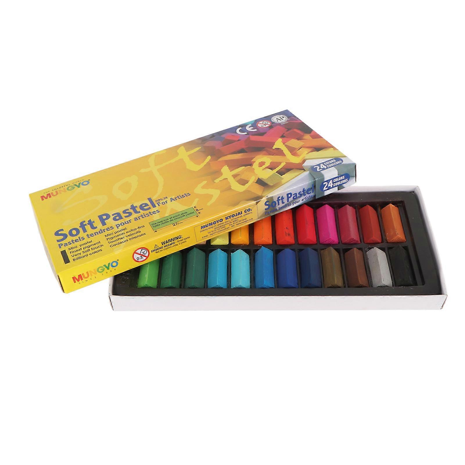 Ensemble de 24 bâtons de pastels doux résistants à la lumière et à la décoloration, faciles à mélanger, pour dessin, peinture, pour enfants débutants