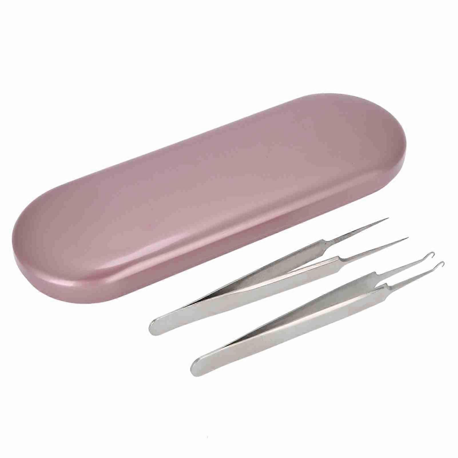 Professional Eyelash Extension Storage Box Tweezers Makeup Tools Rose Red