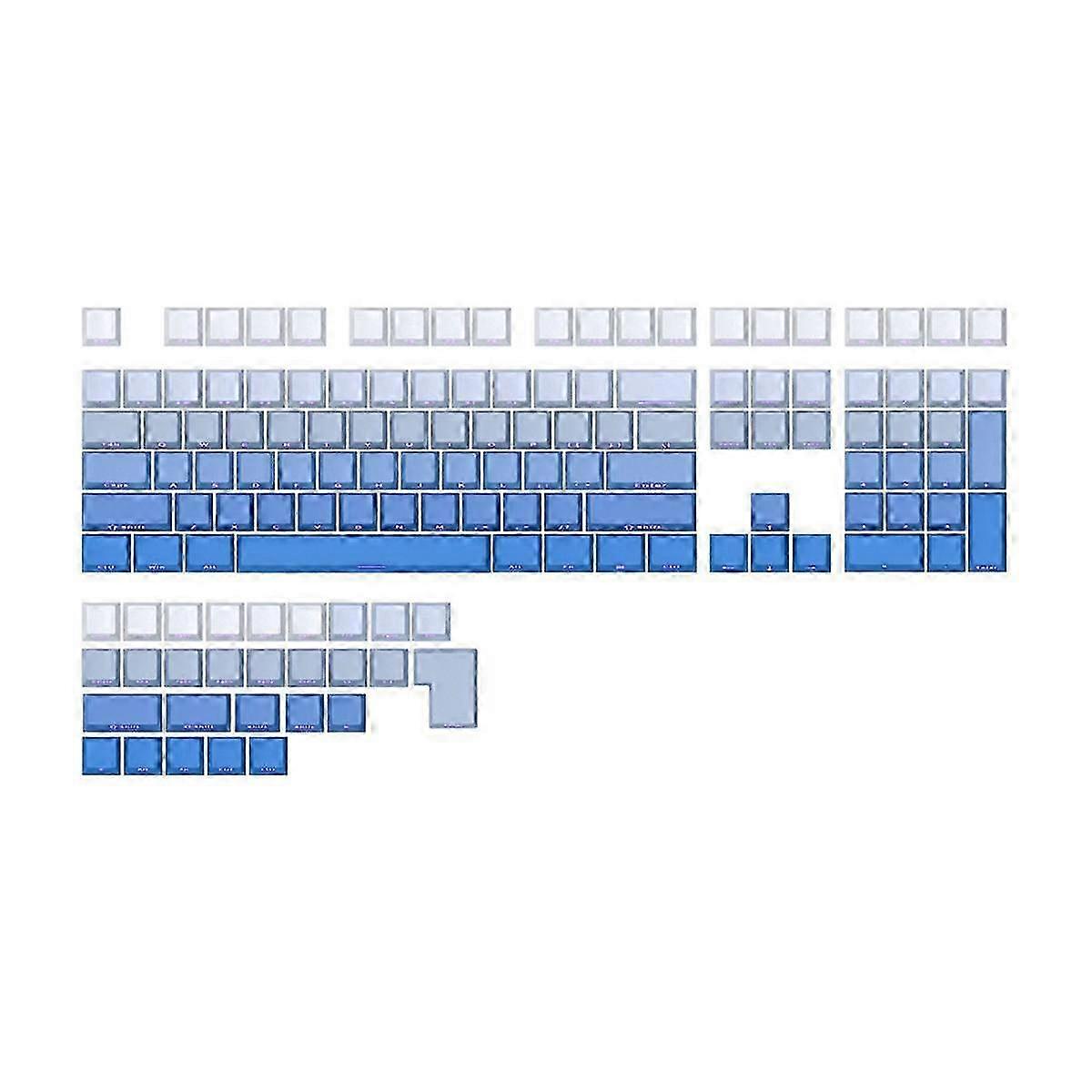 B-Type Gaming Mechanical Keyboard with 136 Profile PBT Translucent Side-Engraved Key Caps