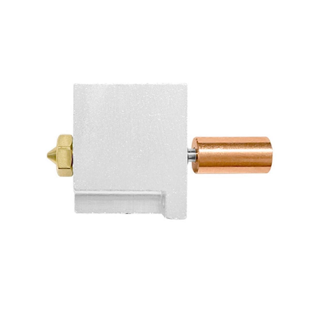 For V400 3D Printer Hotend Nozzle Extruder Parts Print Head Brass Heat Block Throat Copper Plated A
