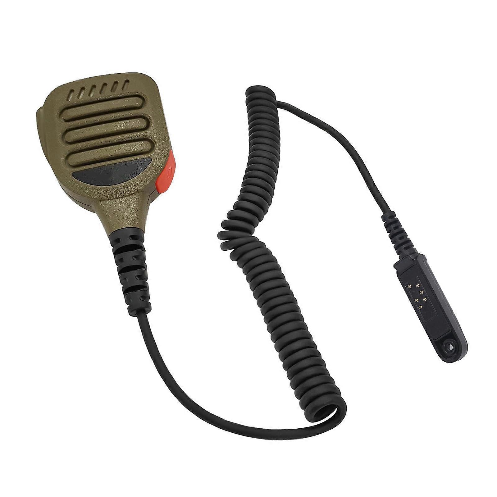 IP65 uv-9r Speaker Mic Radio Hand Shoulder Mic for baofeng gmrs 9r pro Plus gmrs-9r uv9r uv 9r uv9g Walkie Talkie (Tan)