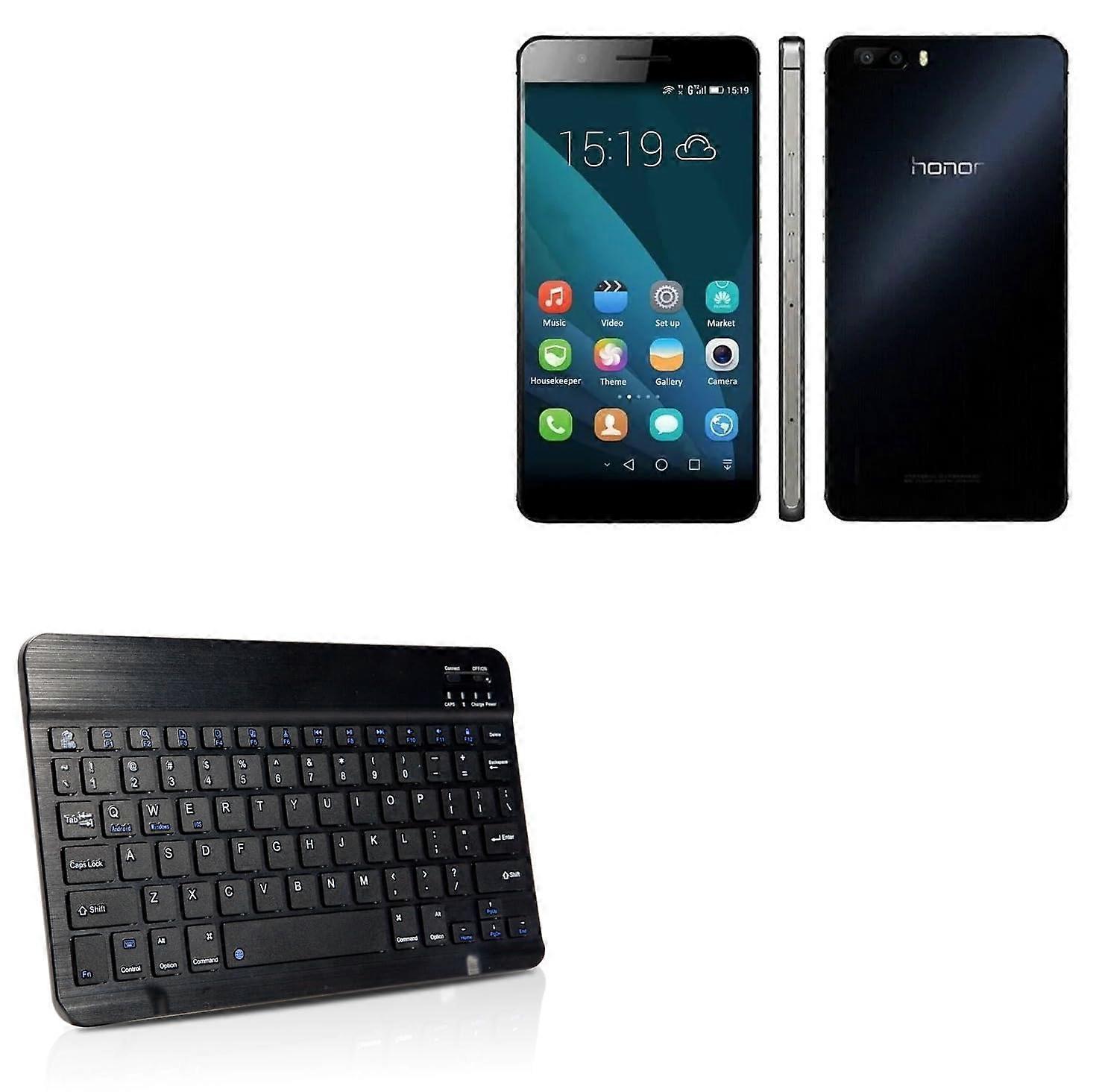 Keyboard Compatible with Huawei Honor 6 Plus - Bluetooth Keyboard - Thin Chiclet-Style Keys - Jet Black
