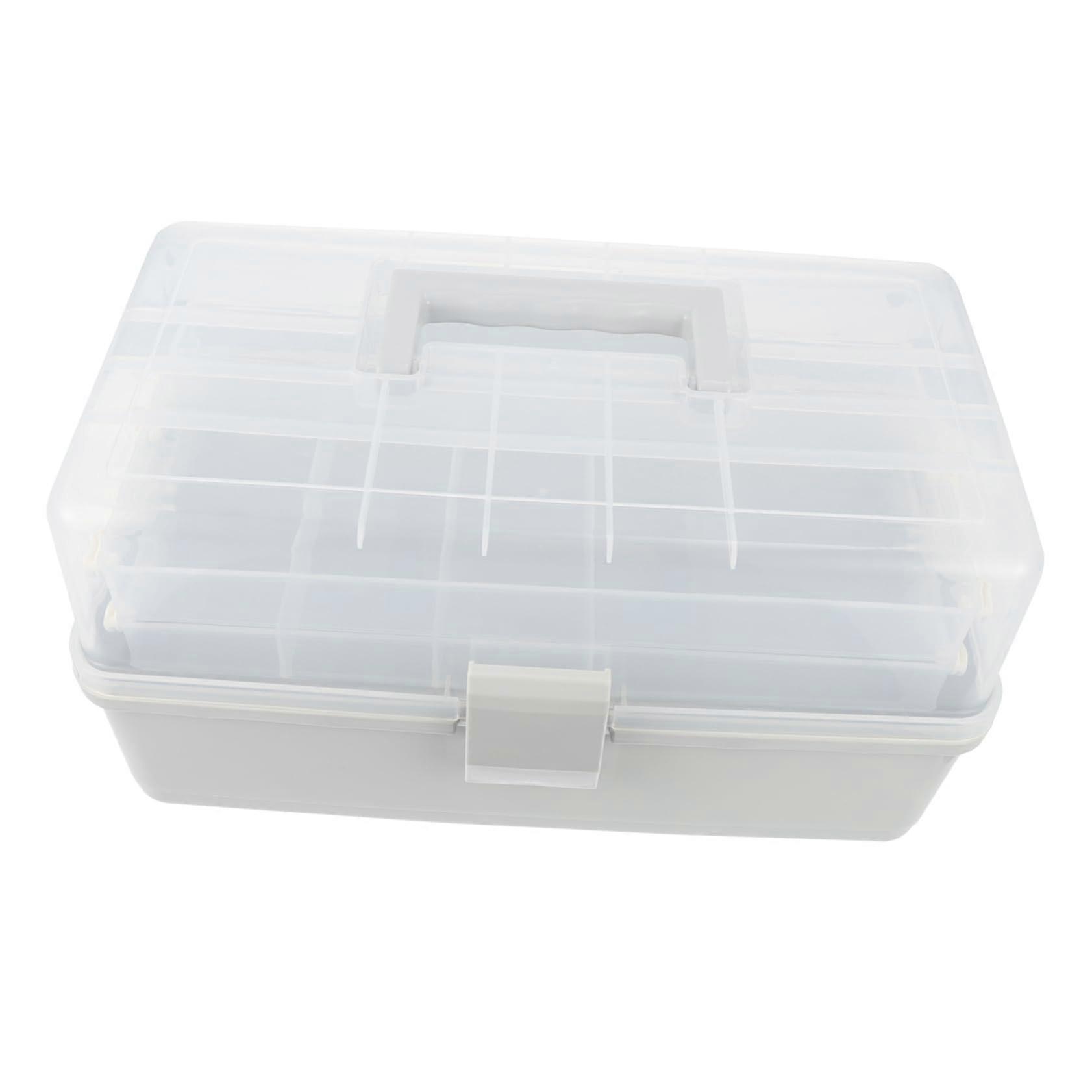 Multi-Layer Storage Box Medicine Organizer for Office and Home, Clear Plastic, Compact Design, Durable and Functional