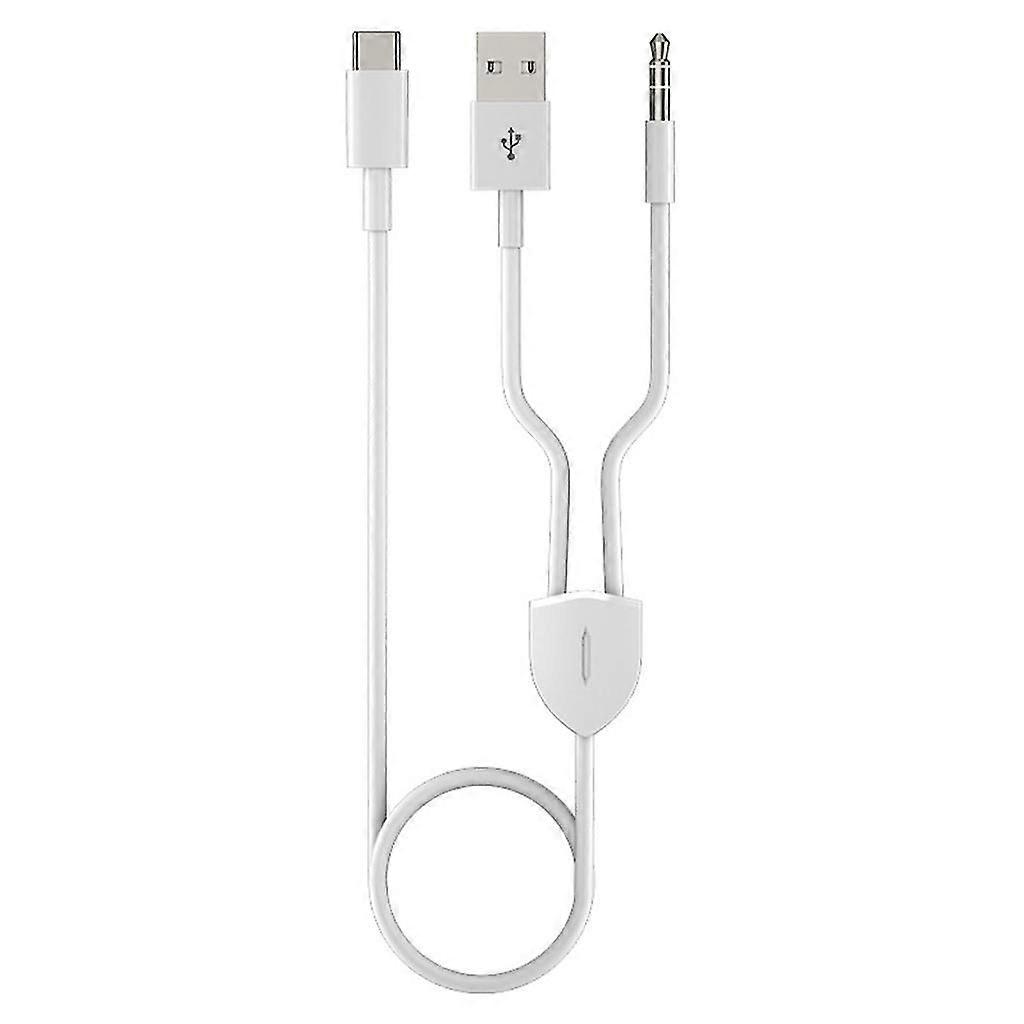 1 Split 2 Type C to USB A 3.5mm AUX Cable HiFi Sound Quality for Car Speakers