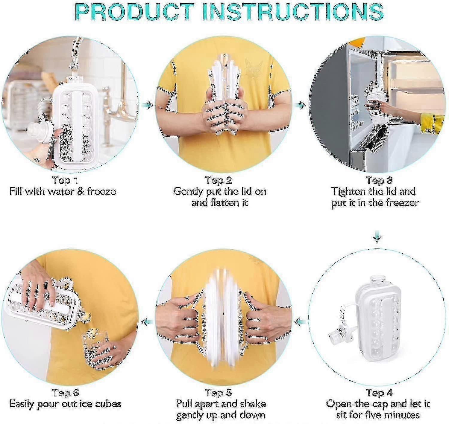 iskjele isball maker bærbar ismaskin flaske gjør isbiter isbitformer flaske-gratis frakt