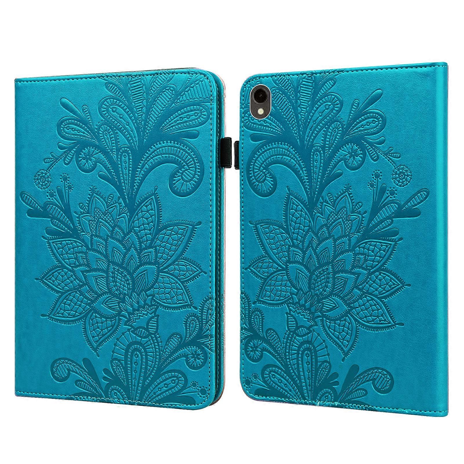 Lace Flower Embossing Pattern PU Tablet Case