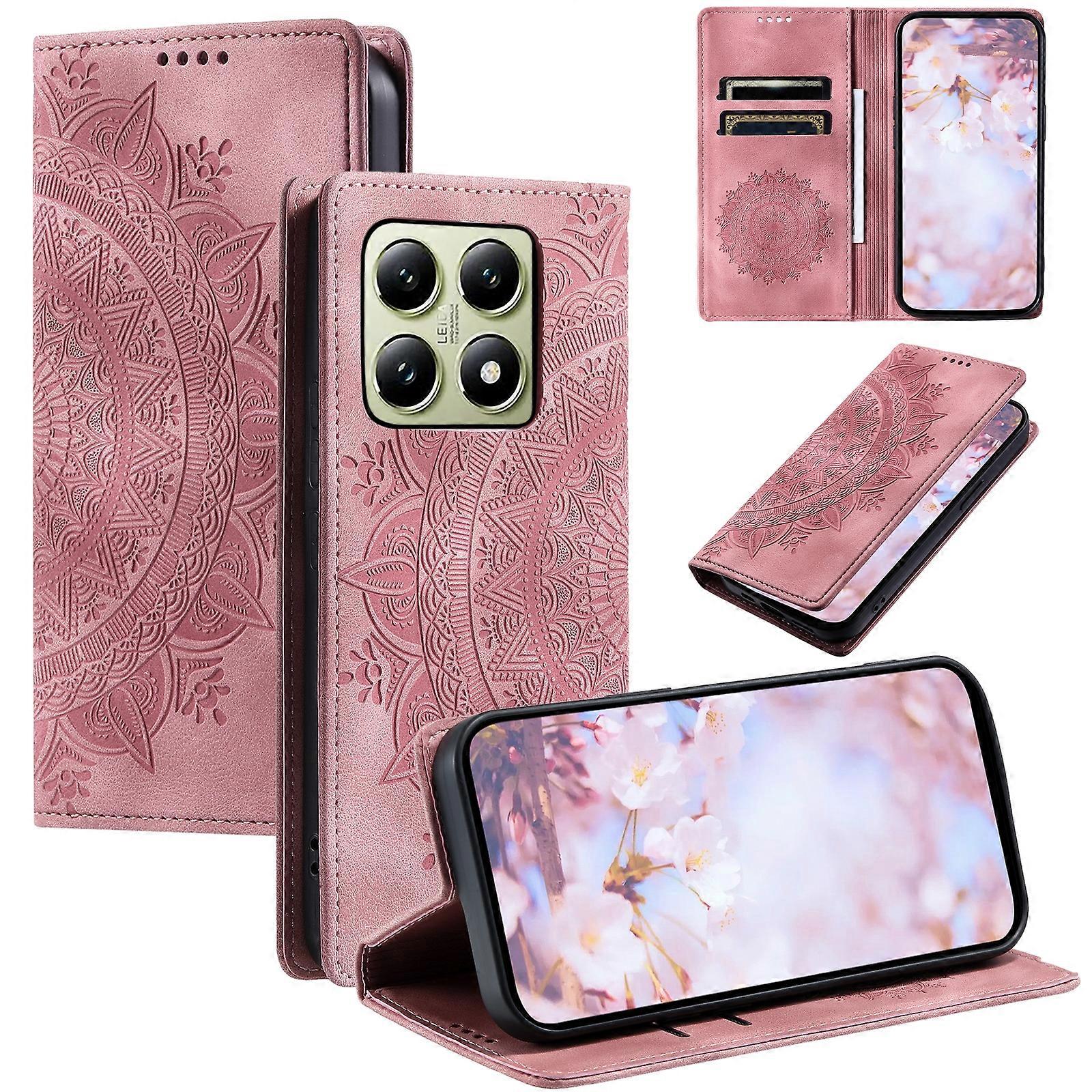 Totem Embossed Magnetic Leather Phone Case