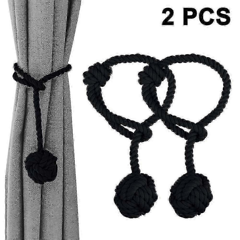 1 Pair Home Curtain Tiebacks Hand Knitting Cord Rope Holdbacks