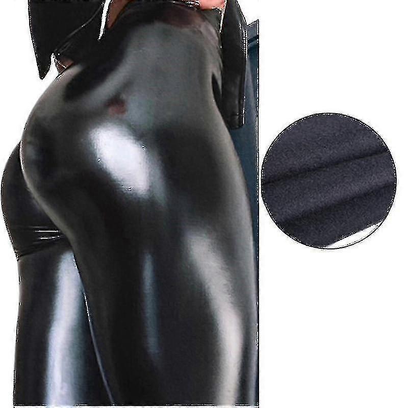 Leggings Latex Light Leather Warm Padded