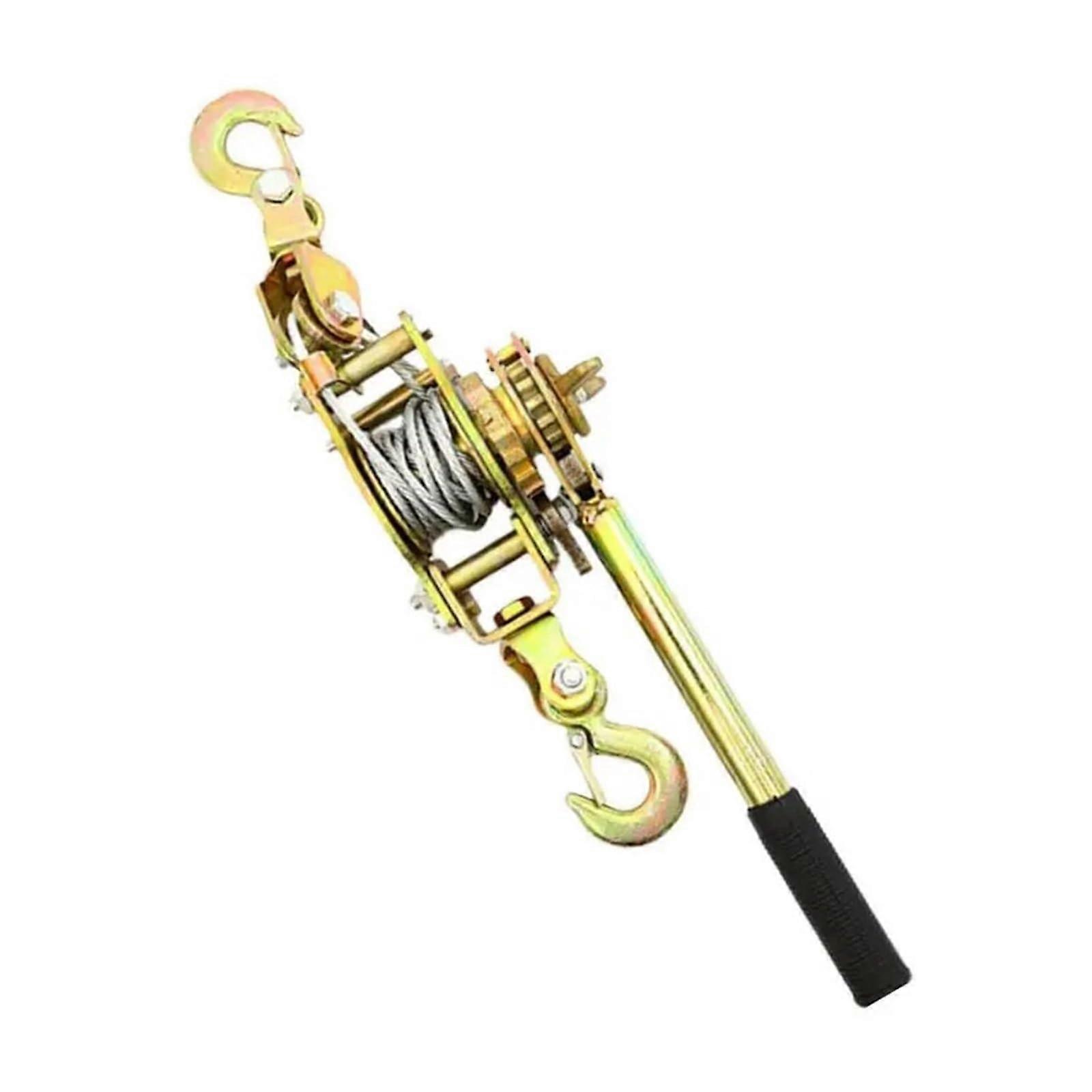 Manual Hand Crank Winch Rope Tightener Wire Tightener Rope Tensioner Pulley System(2T)