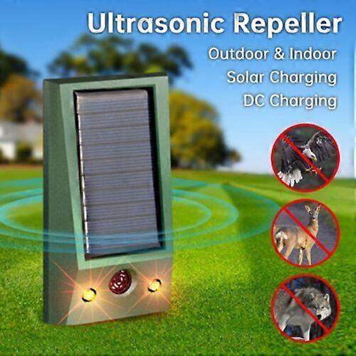 Ultrasonic Solar Cat Dog Repellent Fox Pest Scarer Deterrent Repeller Garden