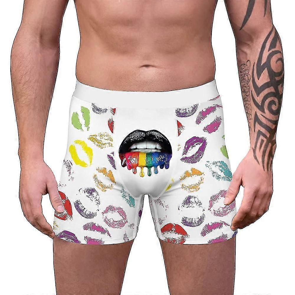 Menn Trykte Boxers Truser Elastisk midje Shorts Trunks Undertøy
