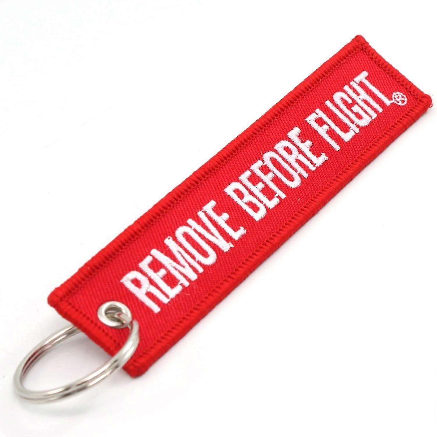 High quality brand new  Remove Before Flight Key Chain - Red/White 1pc Red