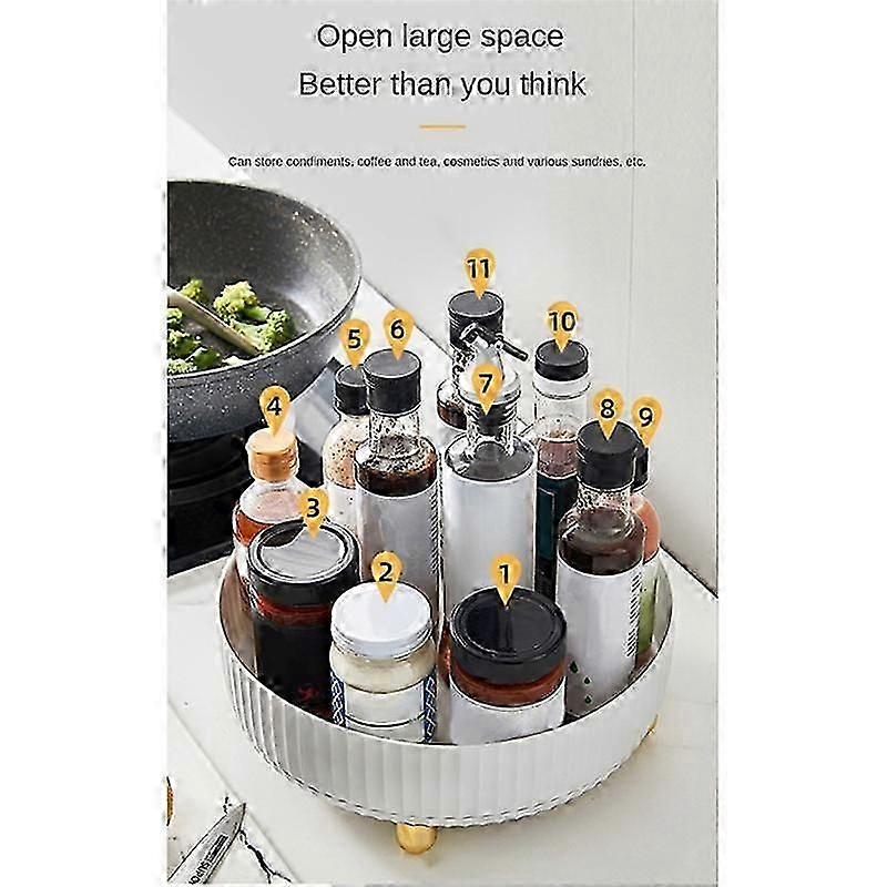 Kitchen Storage Rotating Shelf Seasoning Rack Seasoning Box Household Turntable Rotating Storage Ra