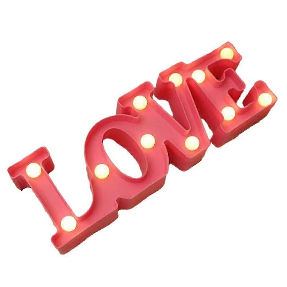 ラブレターランプ 英語 ロマンチック サプライズ デコレーション モデリングランプ プロポーズシーンレイアウト 赤