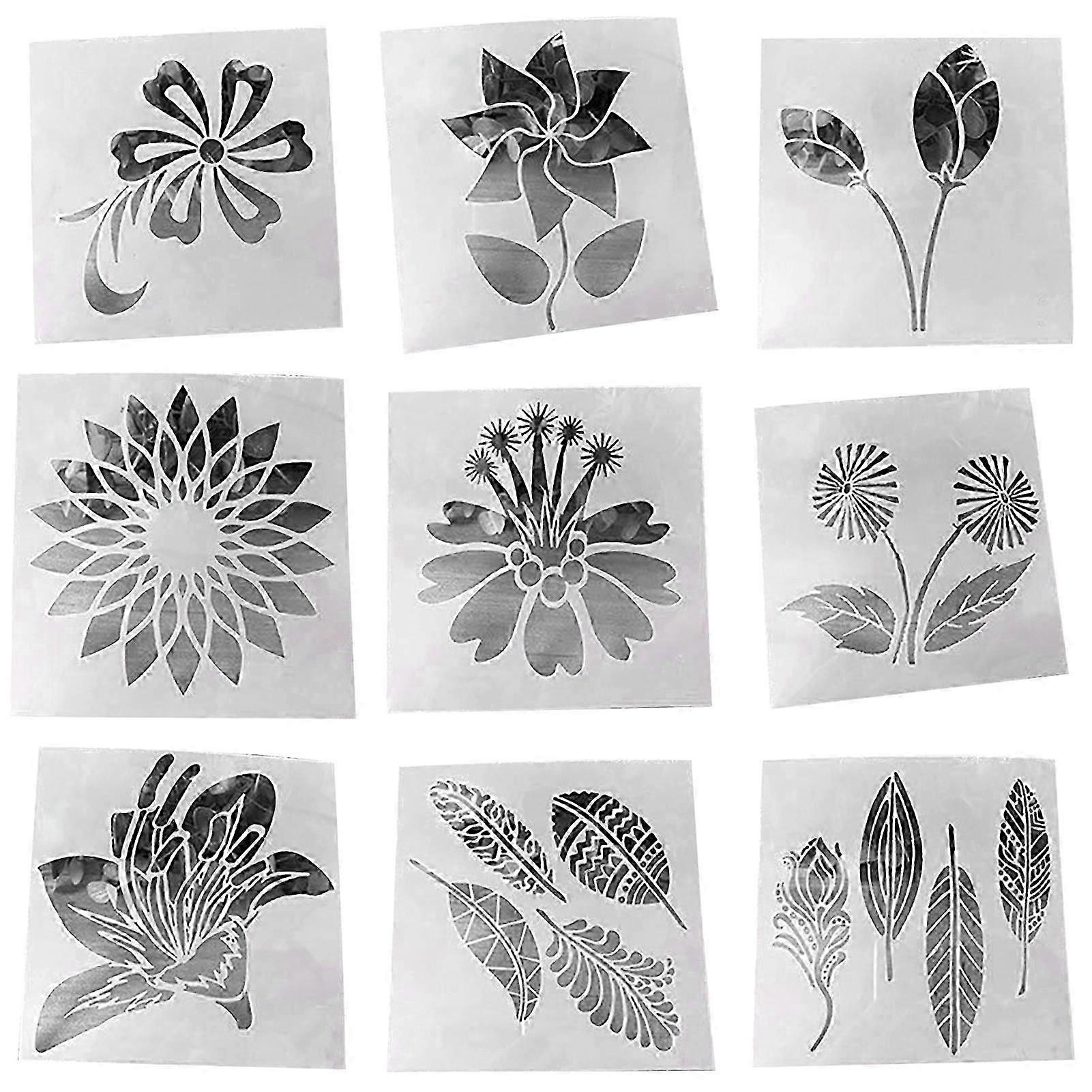 Floral Pattern Stencil  Mengxi