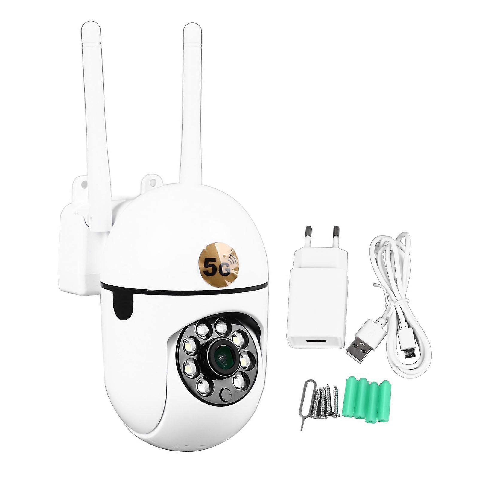 Outdoor Security Camera 1080P 2MP Motion Detection 2 Way Talk Panoramic View Cloud Storage 100 to 240V EU Plug