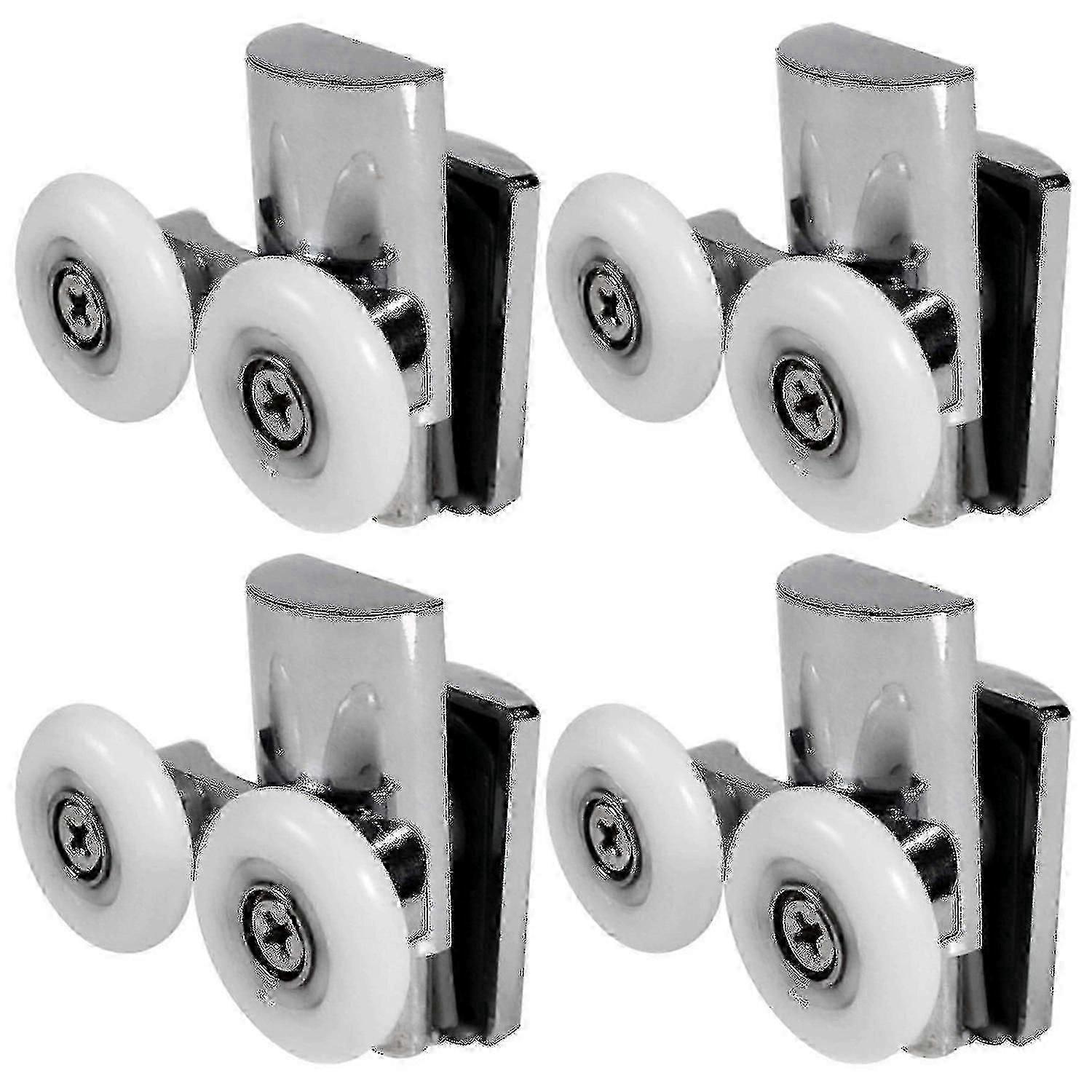 4pcs ρόδες πορτών ντους 23mm κύλινδροι πορτών ντους βαρέων καθηκόντων ψευδάργυρος κραμάτων κραμάτων για δύο επίπεδη Sli Wyelv-καλή