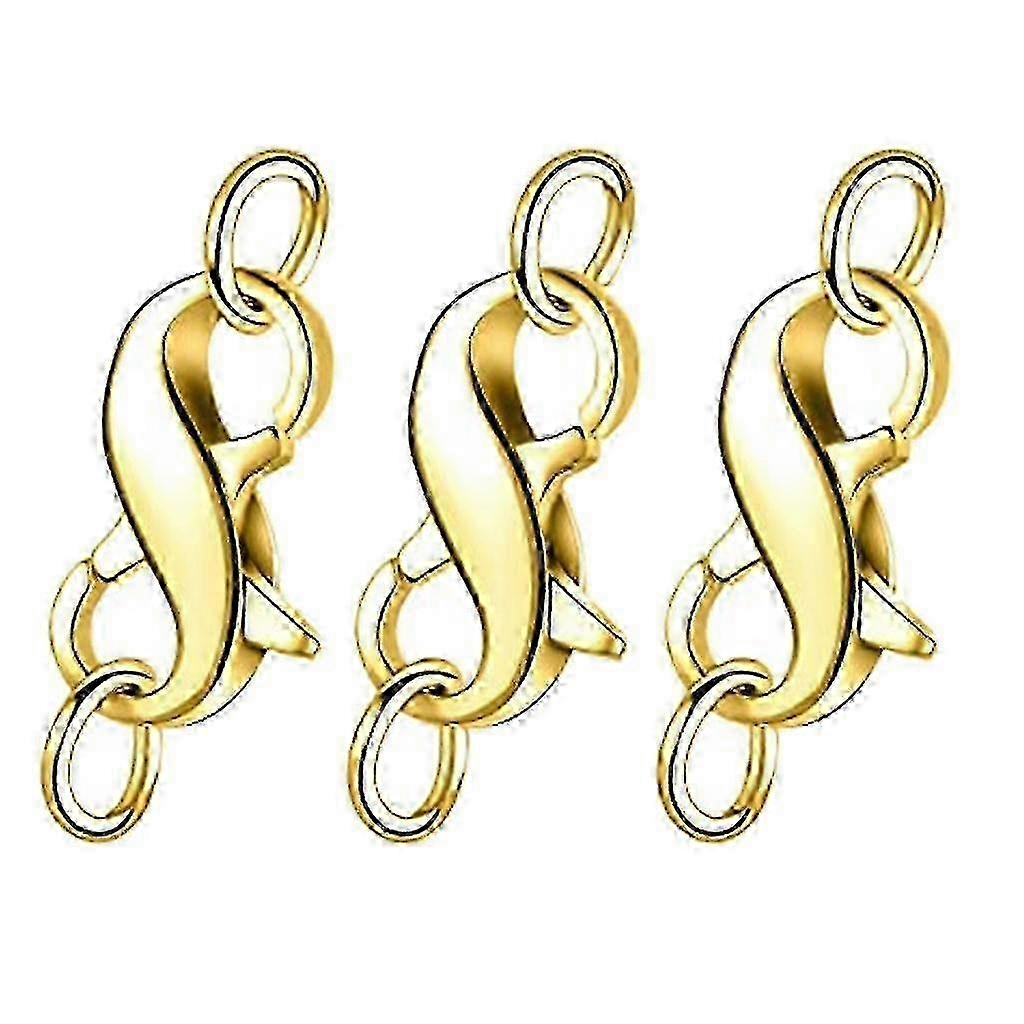 3pc Repair Kit Lobster Clasp Lock Double Open Figure Eight Diy Jewelry Finding