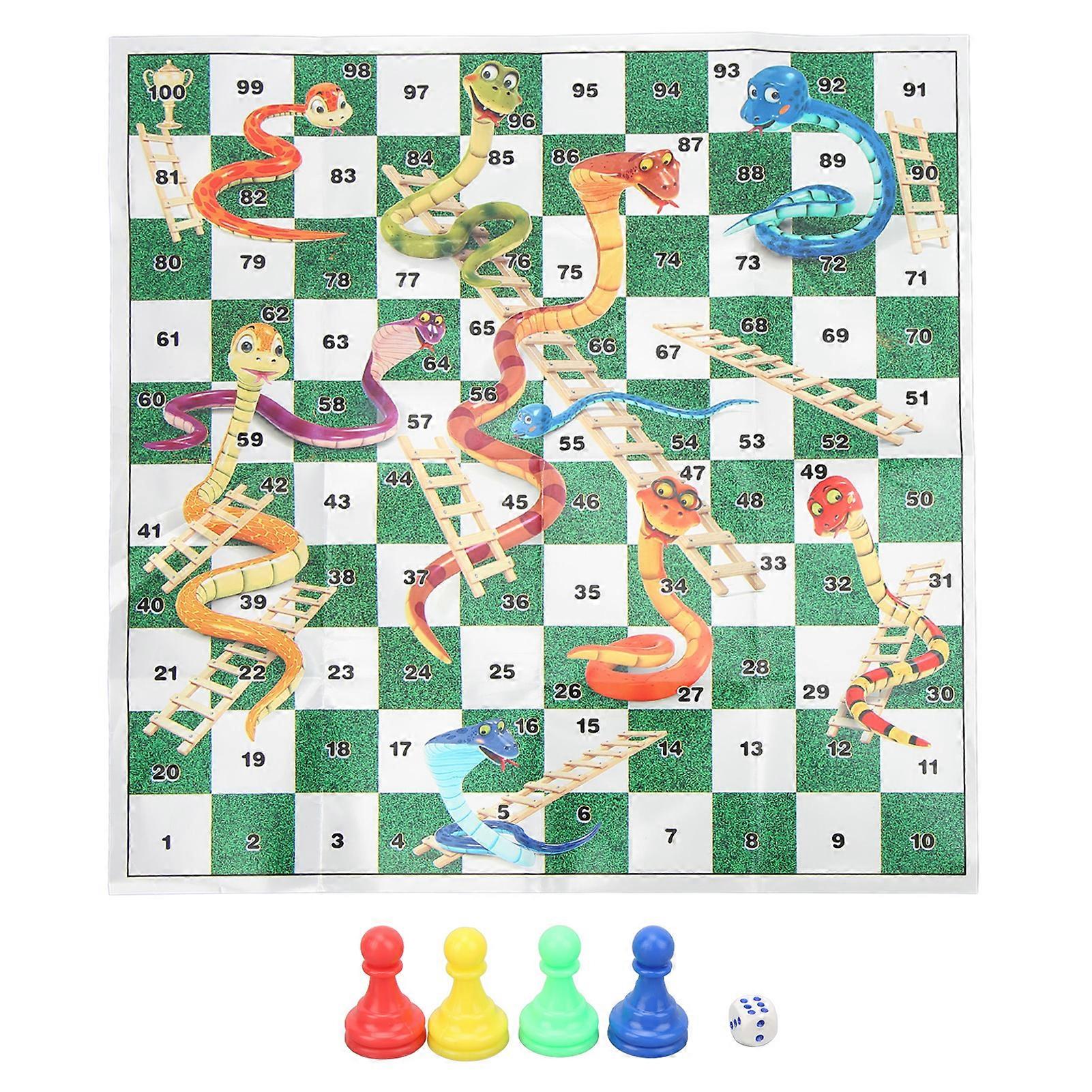 Children Fun Board Game Chess Set Plastic Portable Wear Resistance Chessboard Game Toy for Party