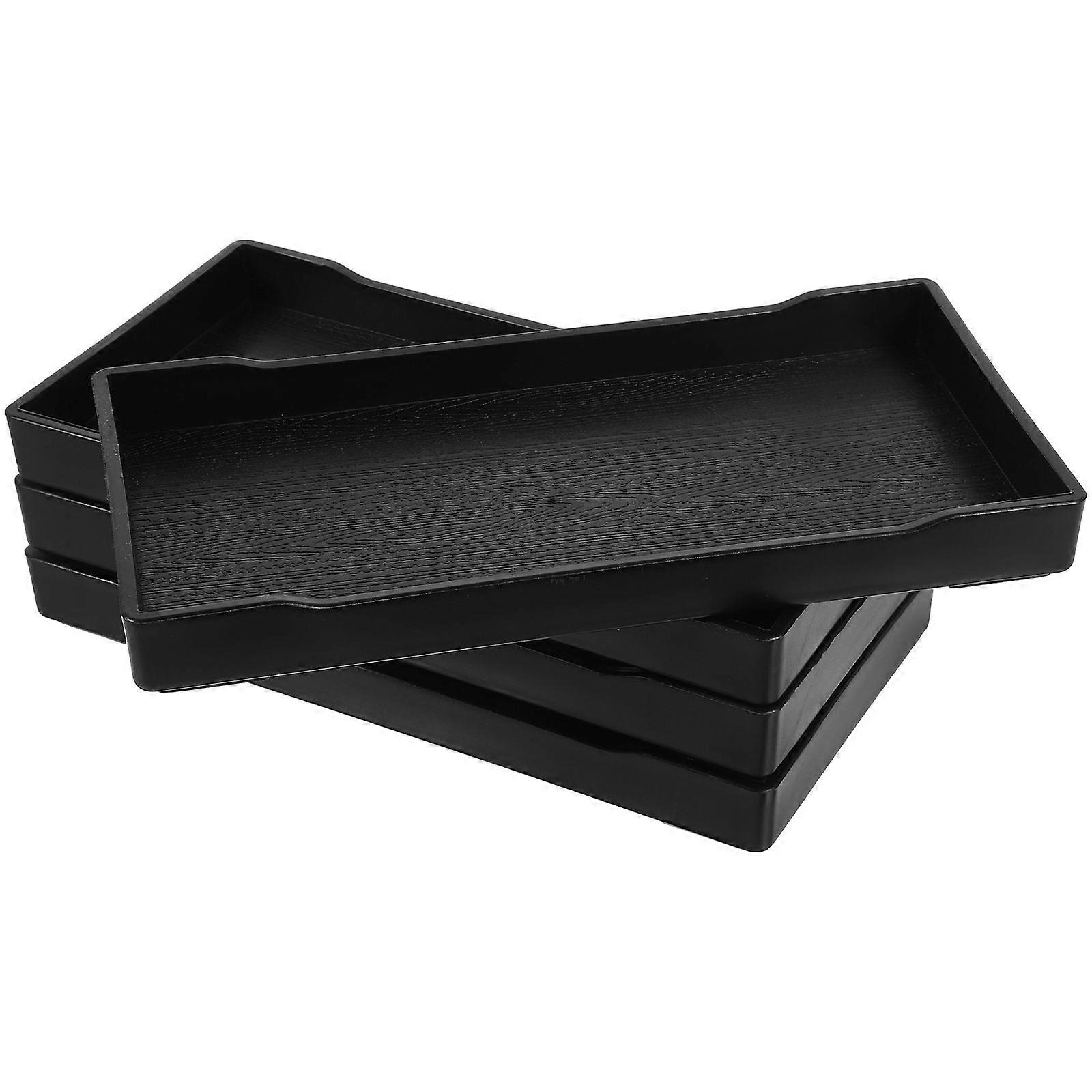 4pcs Bathroom Counter Tray Bathroom Vanity Tray Rectangular Storage Tray Towel Holder